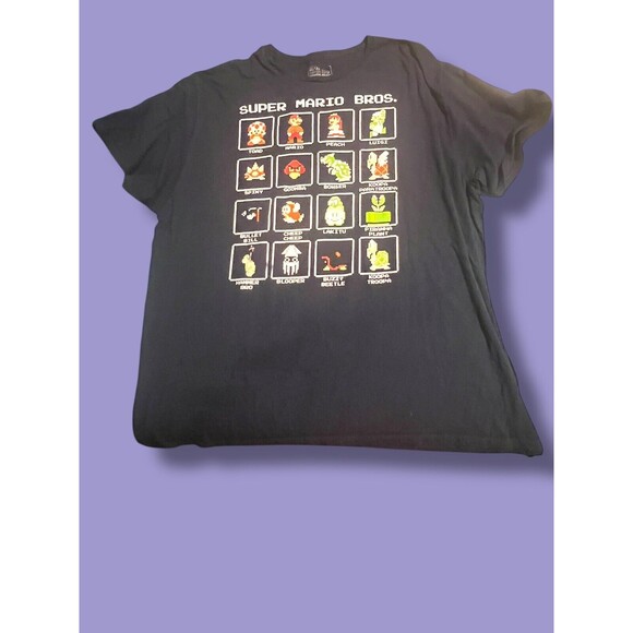 Super Mario Bros T-Shirt Tee Mens Nintendo Luigi Peach Toad Characters 8 Bit 3X - Picture 2 of 14